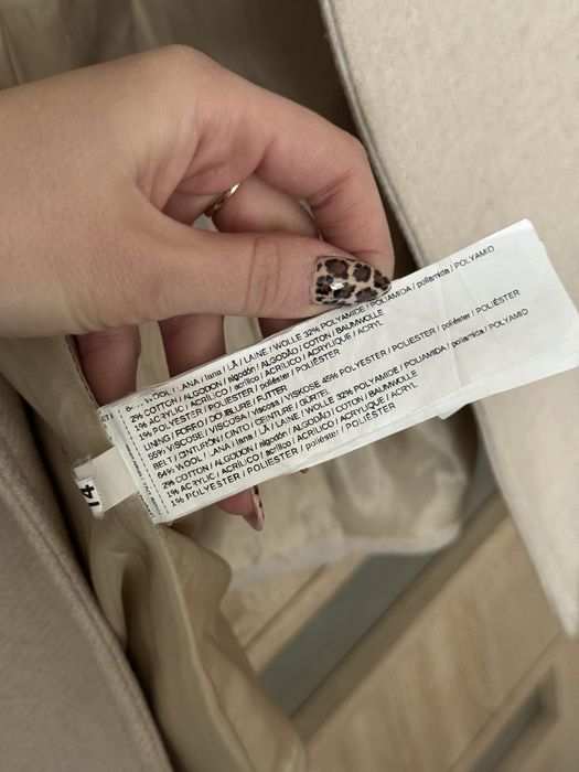 Płaszcz wełniany mango suit 64% wełna wiskoza premium zima wiosna