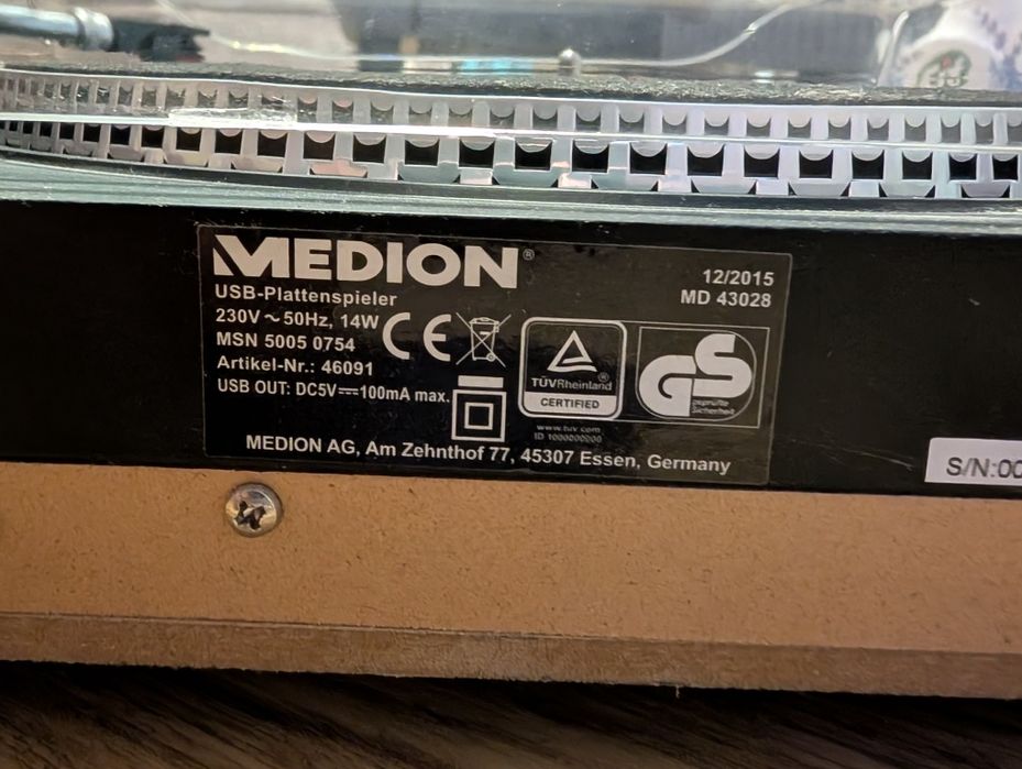 Gramofon Medion md 43028