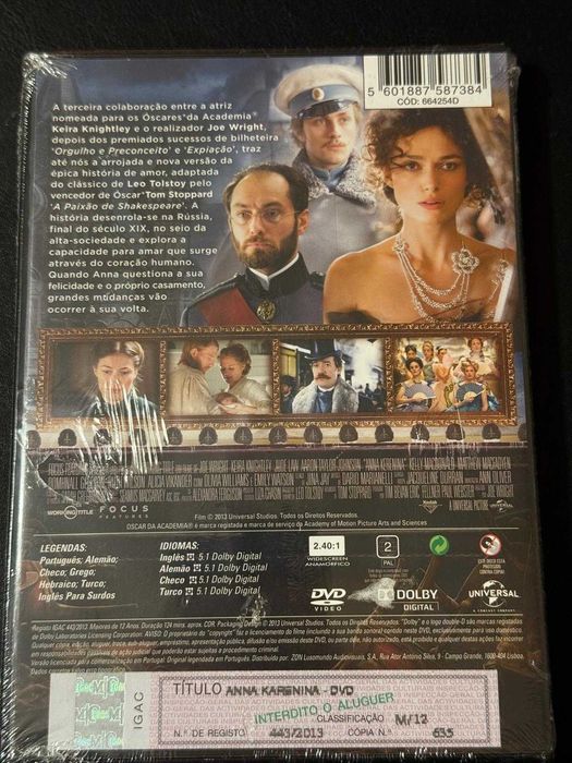DVD do filme Anna Karenina [Novo]