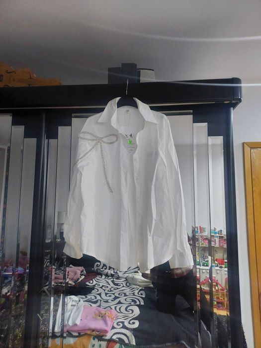 Nowa koszula biała kokarda