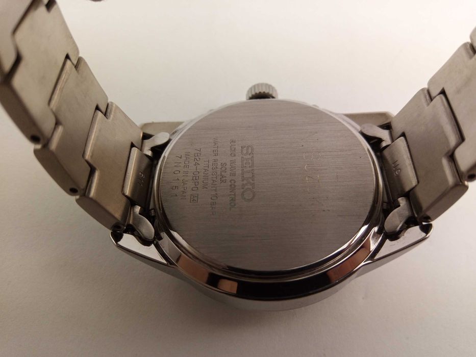 Мужские часы Seiko Solar SBTM247 титан радиоконтроль сапфир Japan made