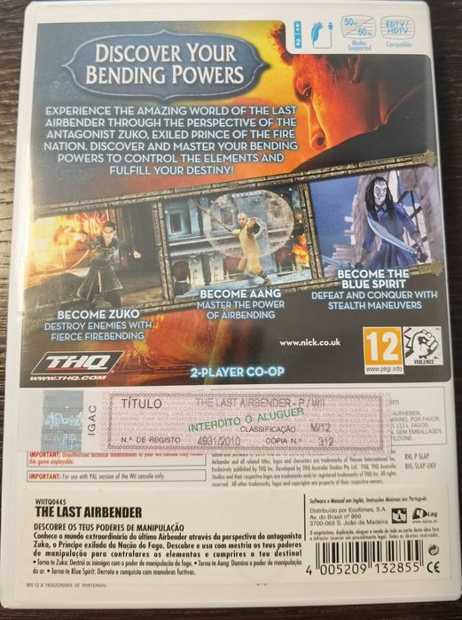 Jogo Wii - The Last Airbender