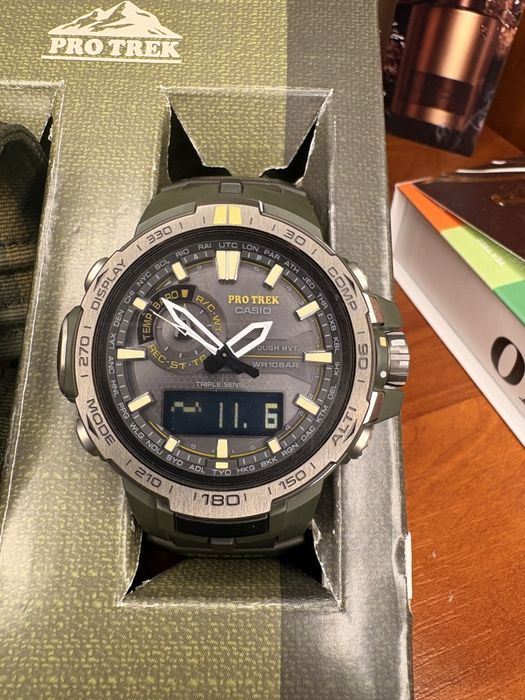 Casio Pro Trek PRW 6000 sg-3 (original) military годинник  Protrek Garmin