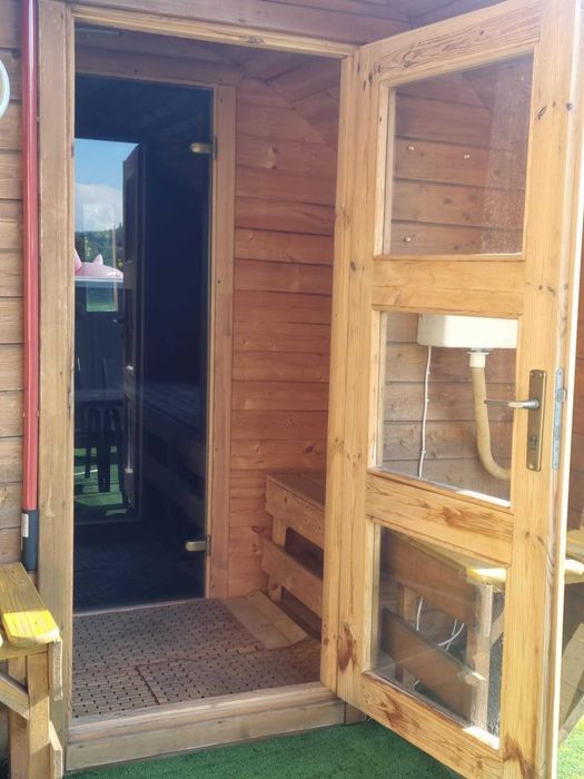 sauna beczka 4m/używana/okazja.