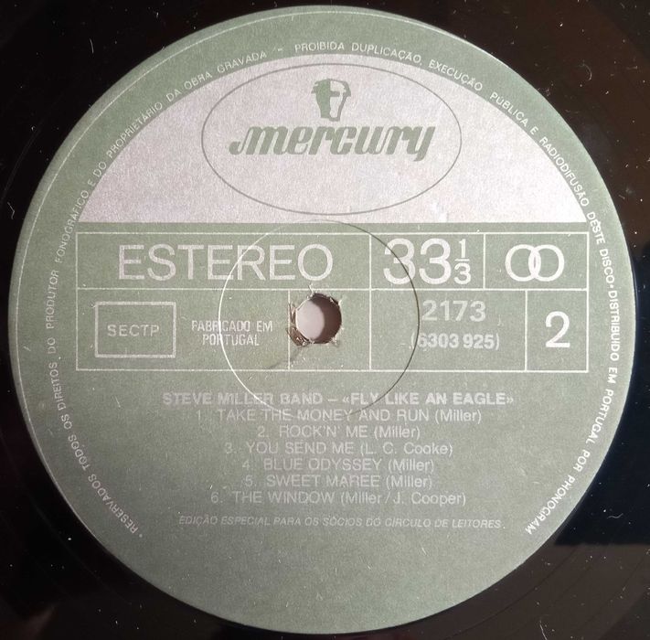 Steve Miller Band - - - - - Fly Like an Eagle - - - - - LP