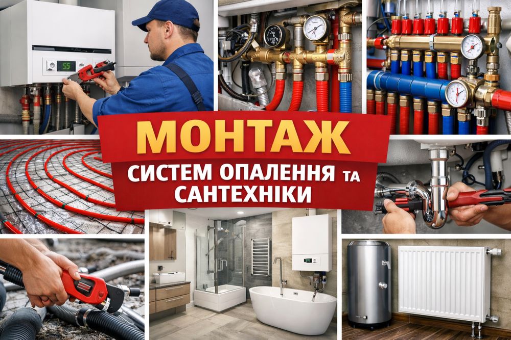 Монтаж, ремонт опалення та сантехніки
