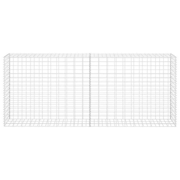 Parede/cesto gabião 85x30x200 cm aço galvanizado