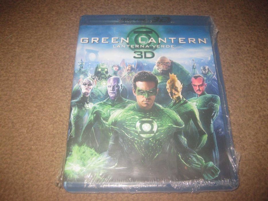 Blu-Ray "Green Lantern" com Ryan Reynolds/Edição em 2D e 3D/Selado!