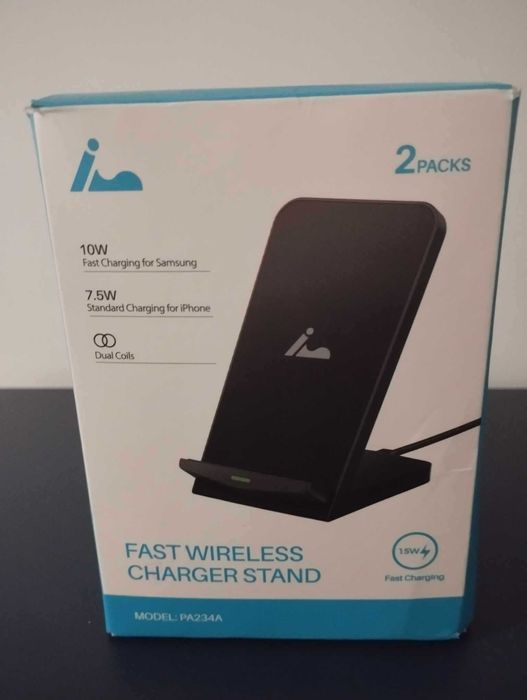 Szybka Ładowarka 15W Podstawka Bezprzewodowa 2szt