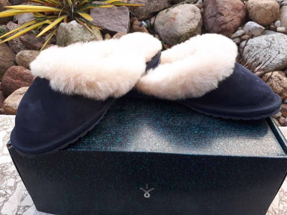Nowe Emu jolie indigo kapcie granat us 5 35/36