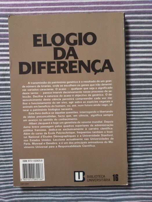 Elogio da Diferença, de Albert Jacquard