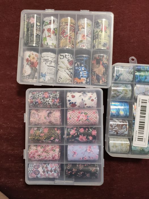 Набір фольги що перепечатується на нігті  10 шт