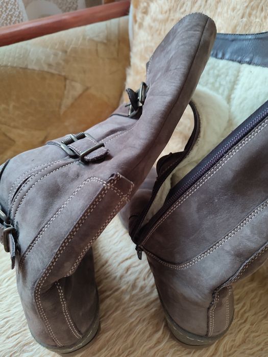 Замшеві сапоги, на цегейкі