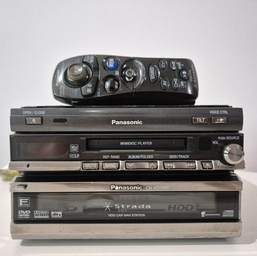 Zestaw z japonii Panasonic strada cn-hds950md mini disc