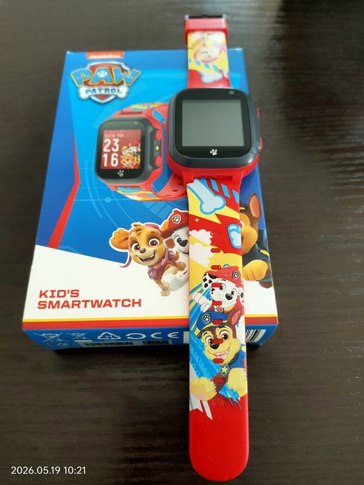 Smartwatch dla dzieci Psi Patrol GPS SIM czerwony