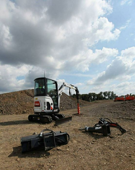 Мініекскаватор, гідромолот, ямобур, бобкат, Bobcat, маніпулято