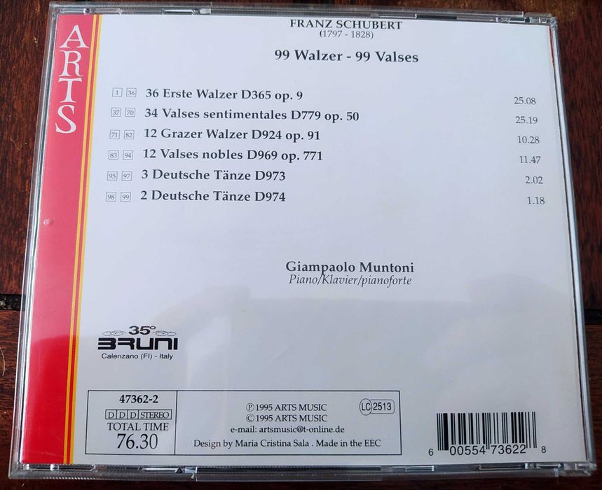 Schubert - 99 Valses (Giampaolo Muntoni) [Arts CD)