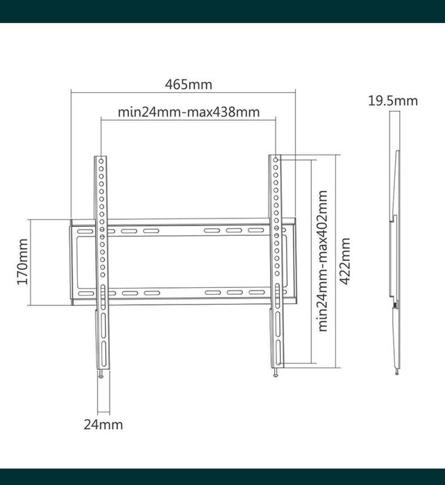 Suporte 32/55 polegadas novo