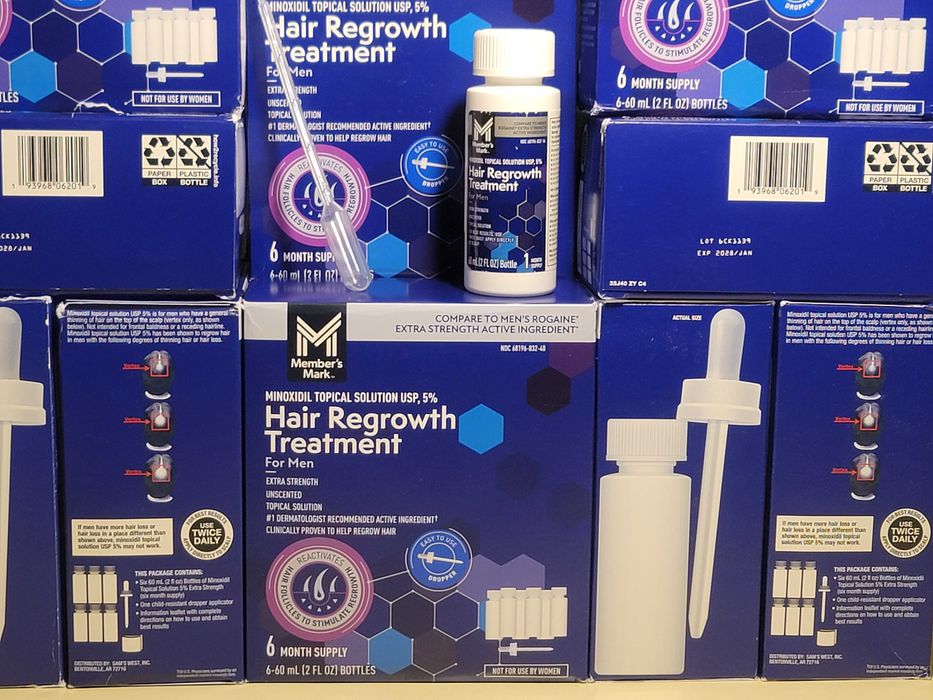 1x Frasco Minoxidil 5% Member’s Mark Líquido (1 Mês) + Pipeta 1ml – O "Gémeo" do Kirkland