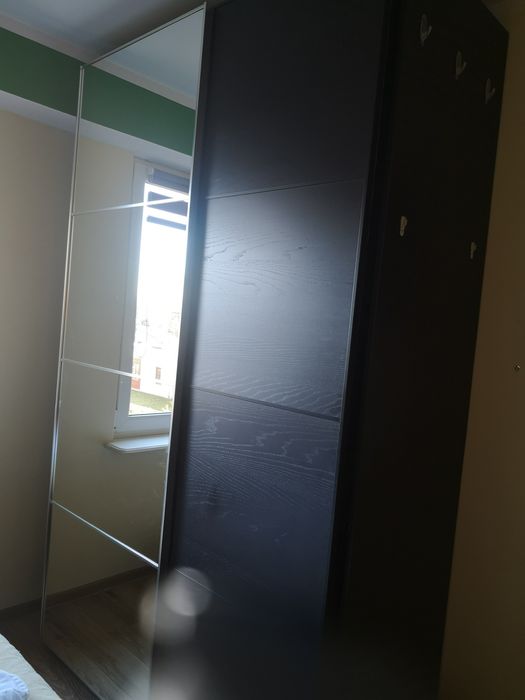 Drzwi przesuwne 2 skrzydła lustro/płyta meblowa