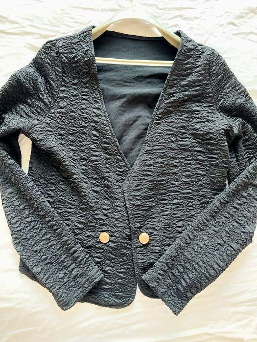 Kup teraz! Jak Versace / Krepowany żakiet / S, M !