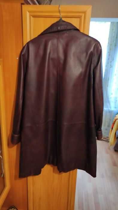 Кожаный плащ 52-54 р