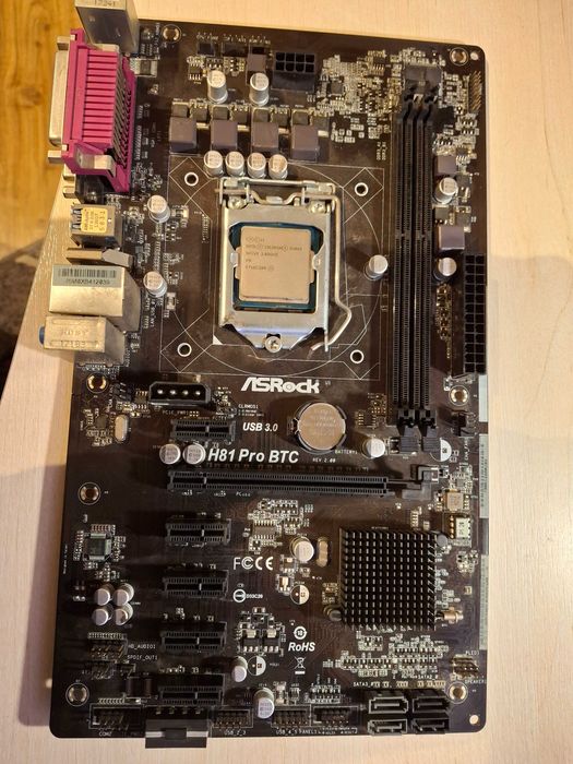 Płyta głowna + procecor do koparki kryptowalut i nie tylko