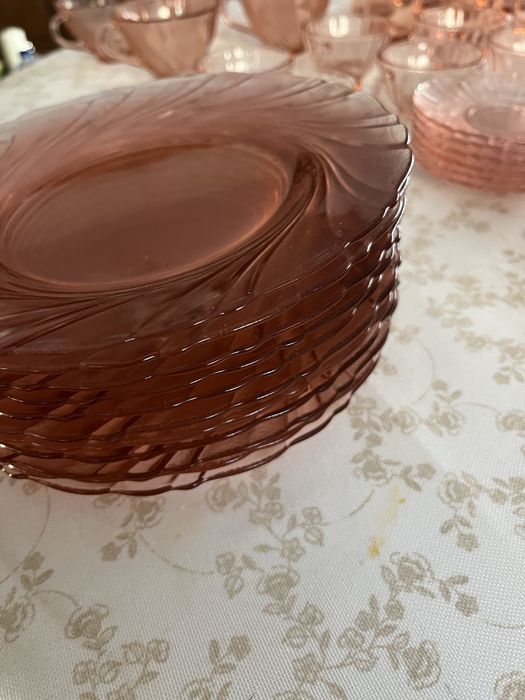 conjunto copos e pratos pirex francês