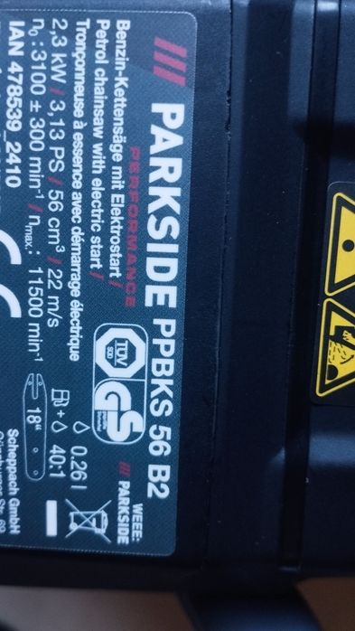 Piła spalinowa parkside z rozruchem