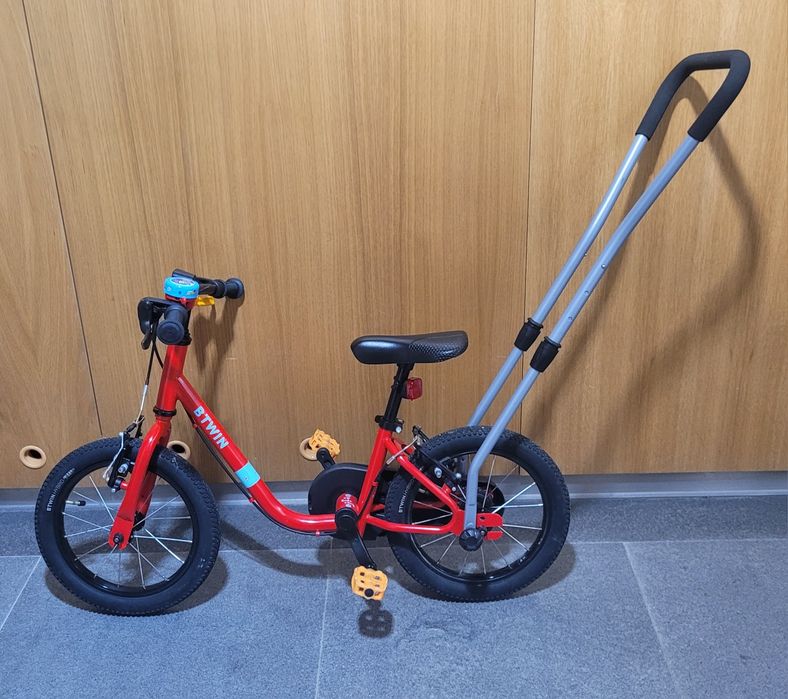 Drążek do nauki jazdy na rowerku BTWIN 14'' i 16'' (B'TWIN DECATHLON)