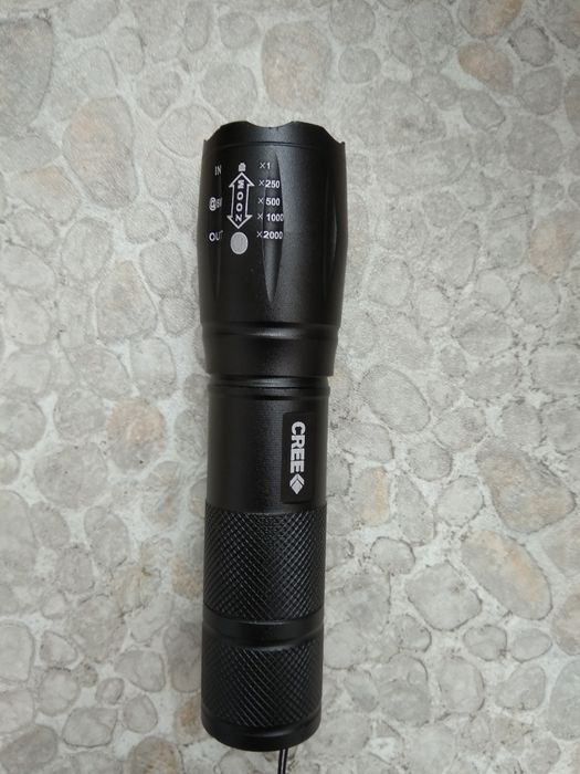 Фонарик 2в1 белый + УФ под 18650