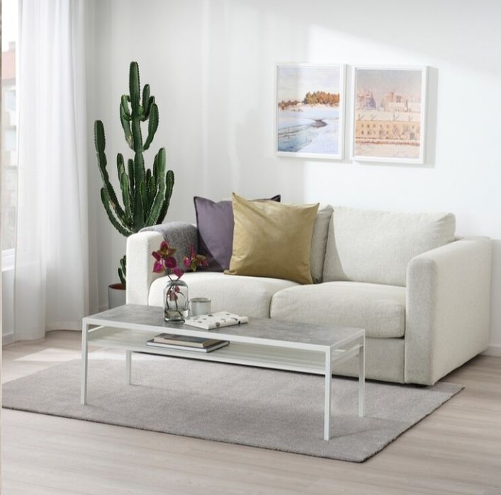 Tapete Pelo Curto Cinza Claro 133×195 cm
 Ikea