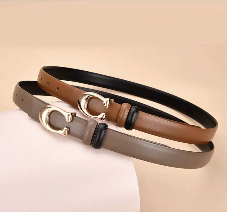 Кольори! Ремінь пояс Coach двусторонній коричнево-чорний шкіряний