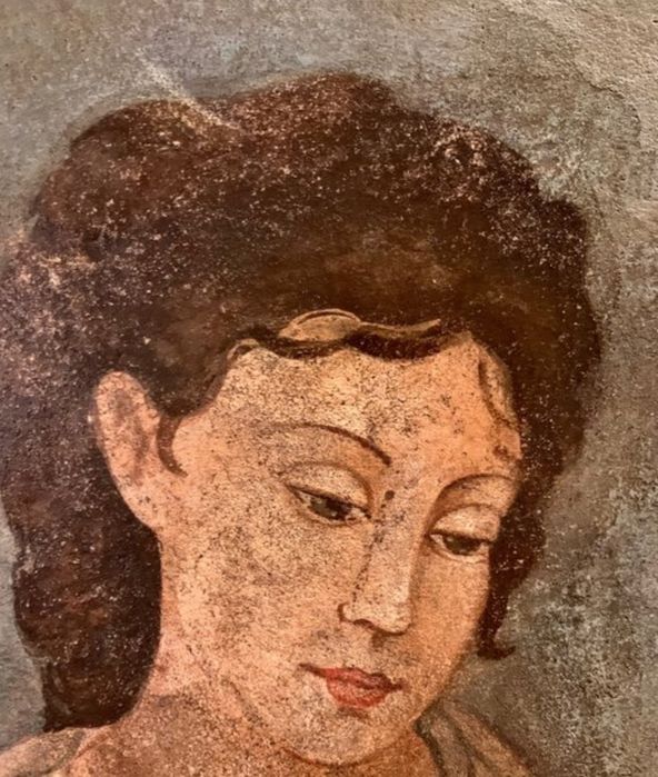 Quadro com fresco veneziano transposto para tela