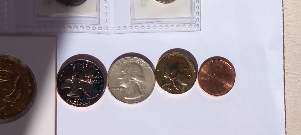 Coleção de moedas dos Estados Unidos da América e de outros países