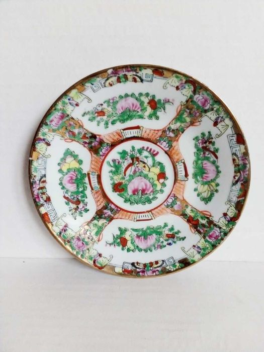 stary ozdobny chiński talerzyk vintage orient