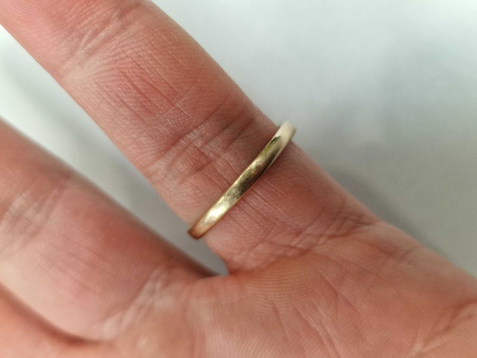 XX wiek! Złoty pierścionek damski/ 585/ 5.61 gram/ R15/ Korund