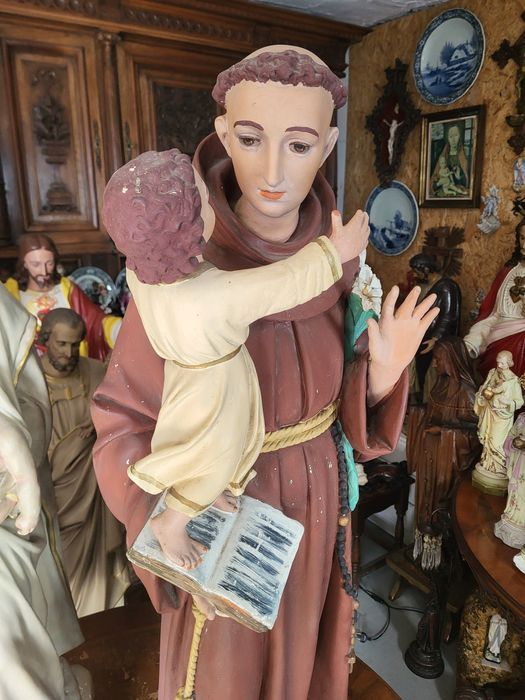 101 cm Święta Antoni stara figura