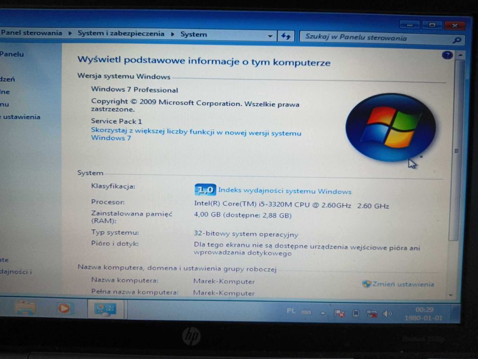 HP EliteBook 2570p i5-3210M 12,5'' 4GB 300GB HDD