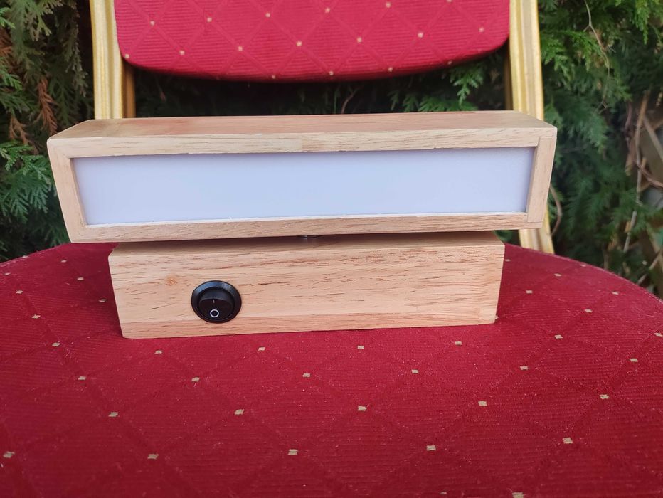 Kinkiet Lampa LED nad Lustro Obraz Lampka ścienna na ścianę drewniana