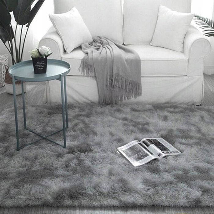 NOWY Dywan Shaggy Ombre Silver - Jasny Szary 160x220 Miękki Puszysty