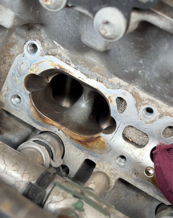 Чищення впускного колектора і каналів ГБЦ волоським горіхом