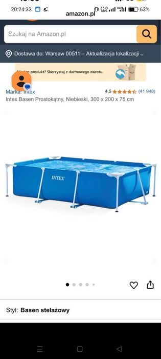 Sprzedam basen 160/260 z pompą