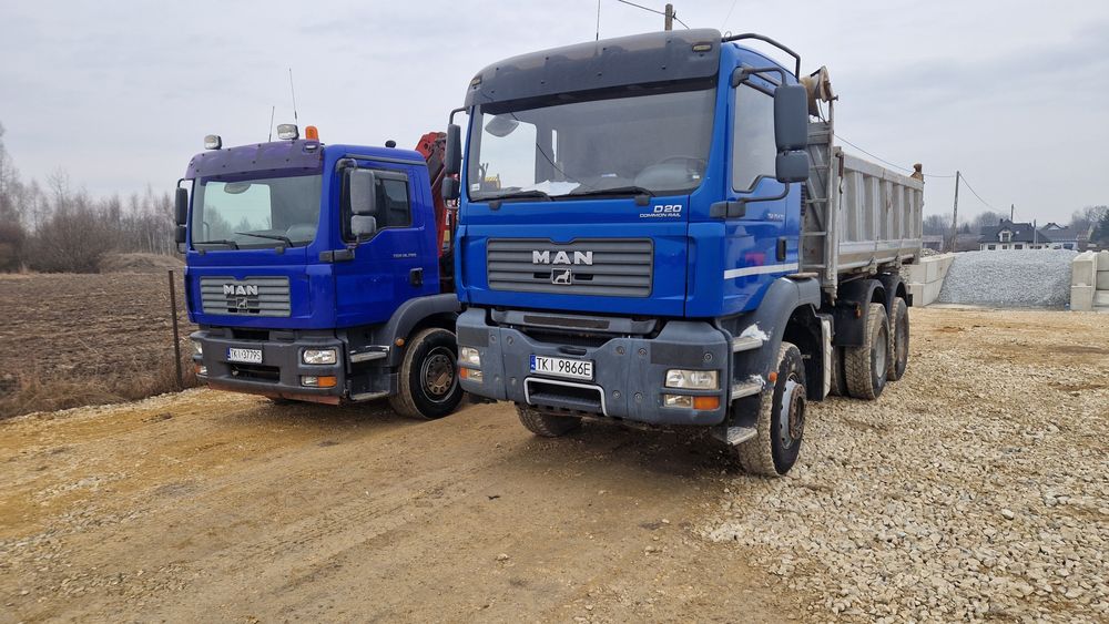 Transport przewóz HDS piasek kruszywo ziemia stabilizacja laweta