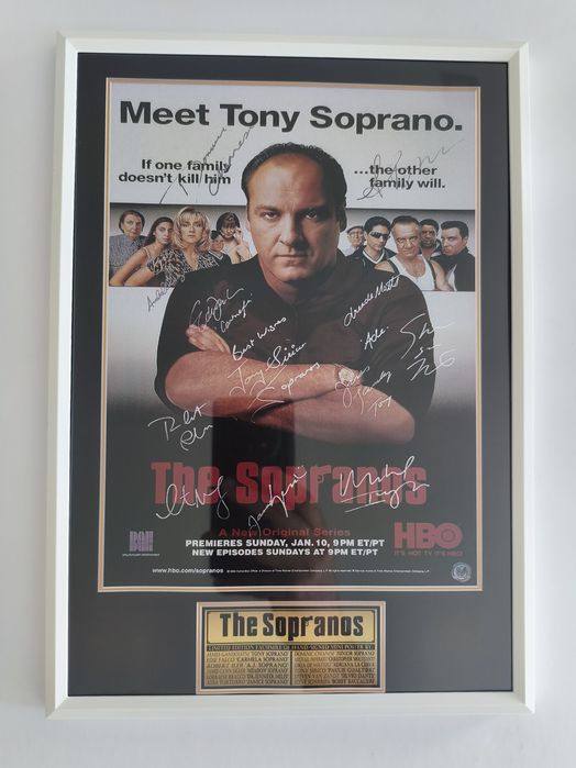 Moldura Série The Sopranos com Autógrafos (A4)