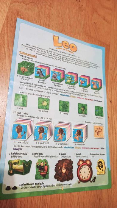 Leo wybiera się do fryzjera gra planszowa G3