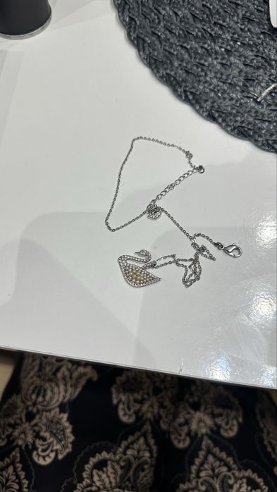 Swarovski намисто лебідь з перлинами