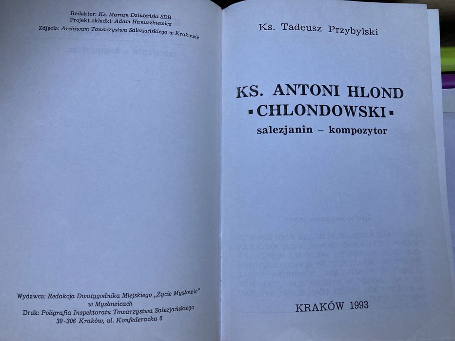 Ks. Antoni Hlond "Chlondowski” | Tadeusz Przybylski