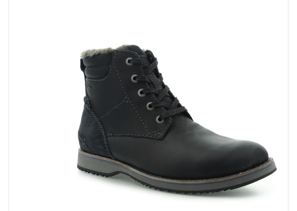 Clarks р.44-45 стельки-30см зимние кожаные ботинки мужские