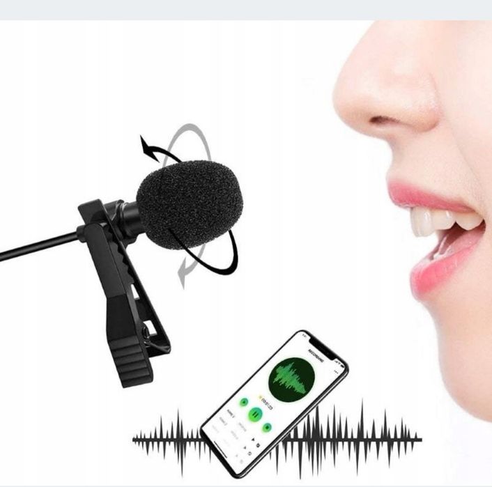 Mikrofon krawatowy zewnętrzny Klips  IPHONE